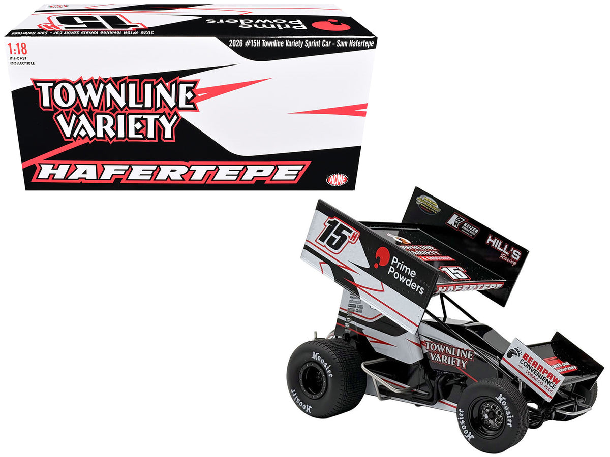 Winged Sprint Car #15H Sam Hafertepe inchTownline Variety - Prime Powdersinch (2026) 1/18 Diecast Model Car by ACME