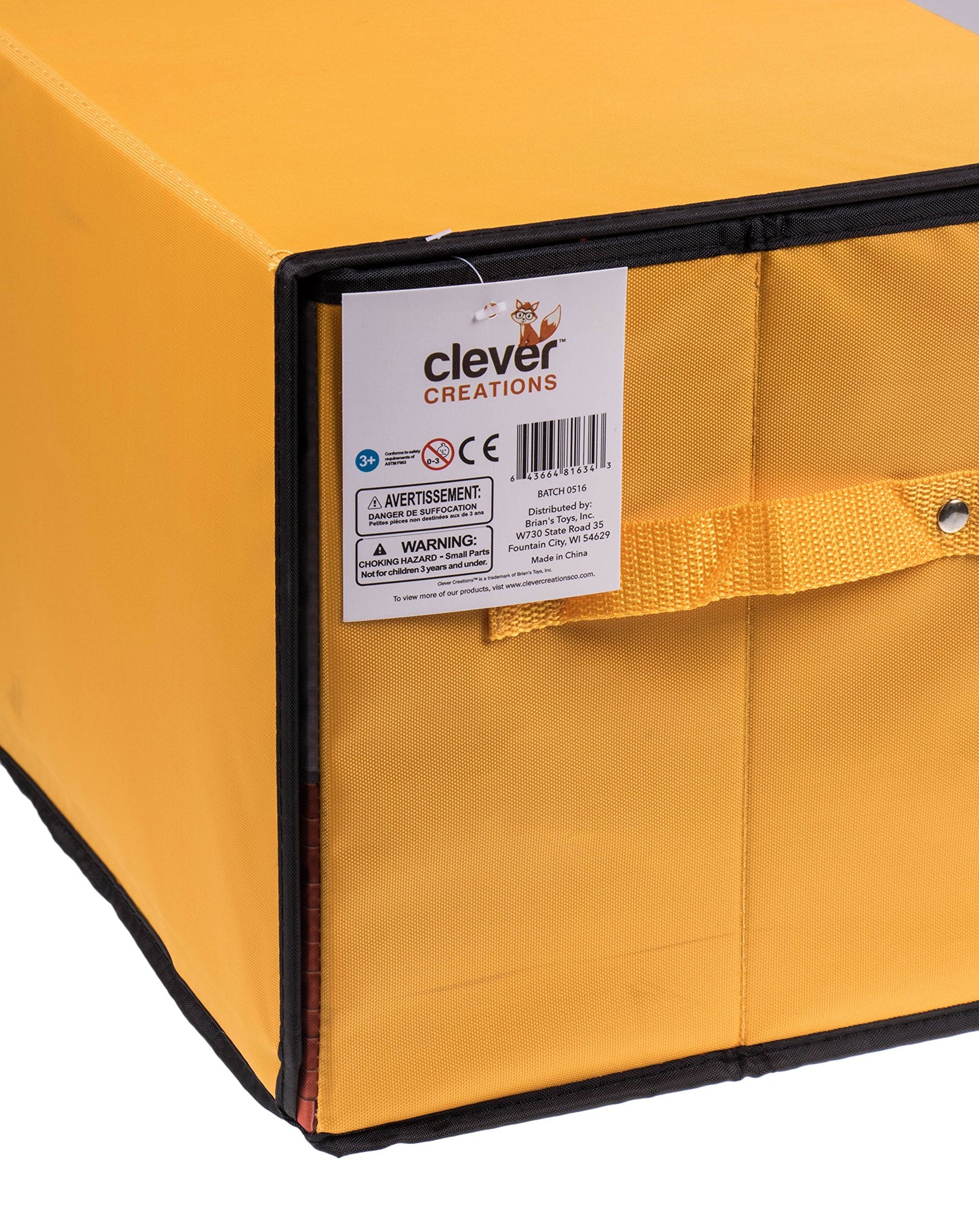 Clever Creations Collapsible Toy Storage Organizer And Play Mat For Kids - Perfect Toy Chest For Organizing Books, Toys, Games,