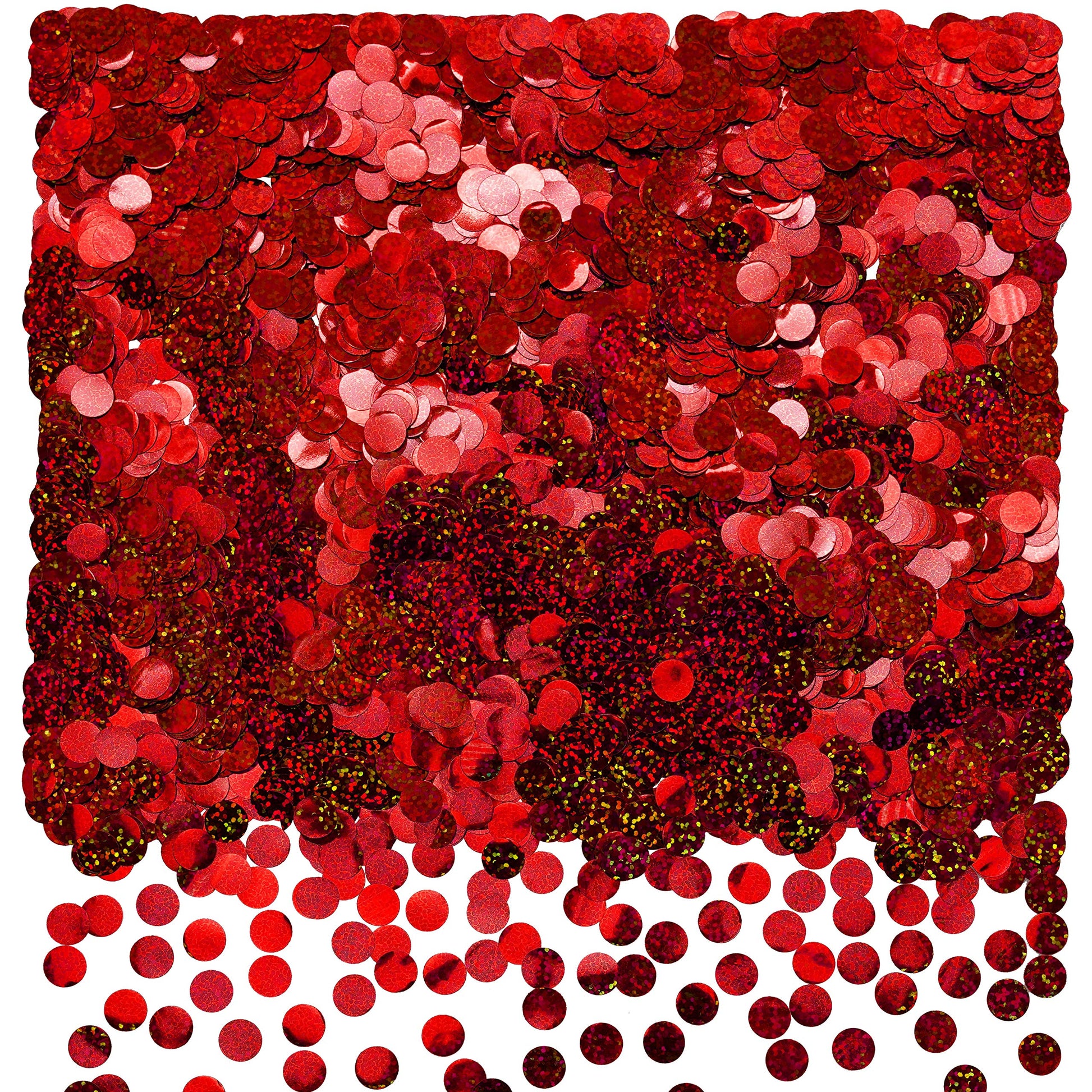 Sparkle Red Foil Metallic Round Table Confetti Decor Circle Dots Mylar Table Scatter Confetti Wedding Bachelorette Valentines Mo