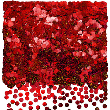 Sparkle Red Foil Metallic Round Table Confetti Decor Circle Dots Mylar Table Scatter Confetti Wedding Bachelorette Valentines Mo