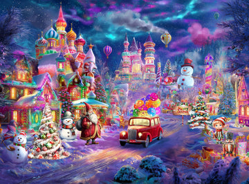 Nattork Jigsaw Puzzle 1000 Pieces for mature-themeds  Christmas Castle Challenging mature-themed Puzzles for Christmas Decor & Gift