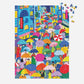 Galison Umbrella Lane 1000 Piece Puzzle In Square Box From Galison - Bright And Bold 27'' X 20'' Illustrated Puzzle, Thick And S