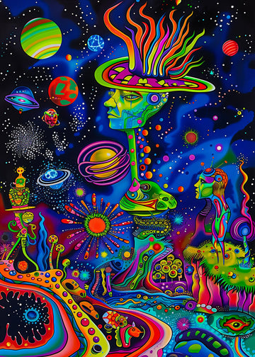 Bgraamiens Puzzle-Alien Land-1000 Pieces Rectangle Puzzle Fun Alien Theme Graffiti Colorful Jigsaw Puzzle For Adults And Kids(Alien Land)