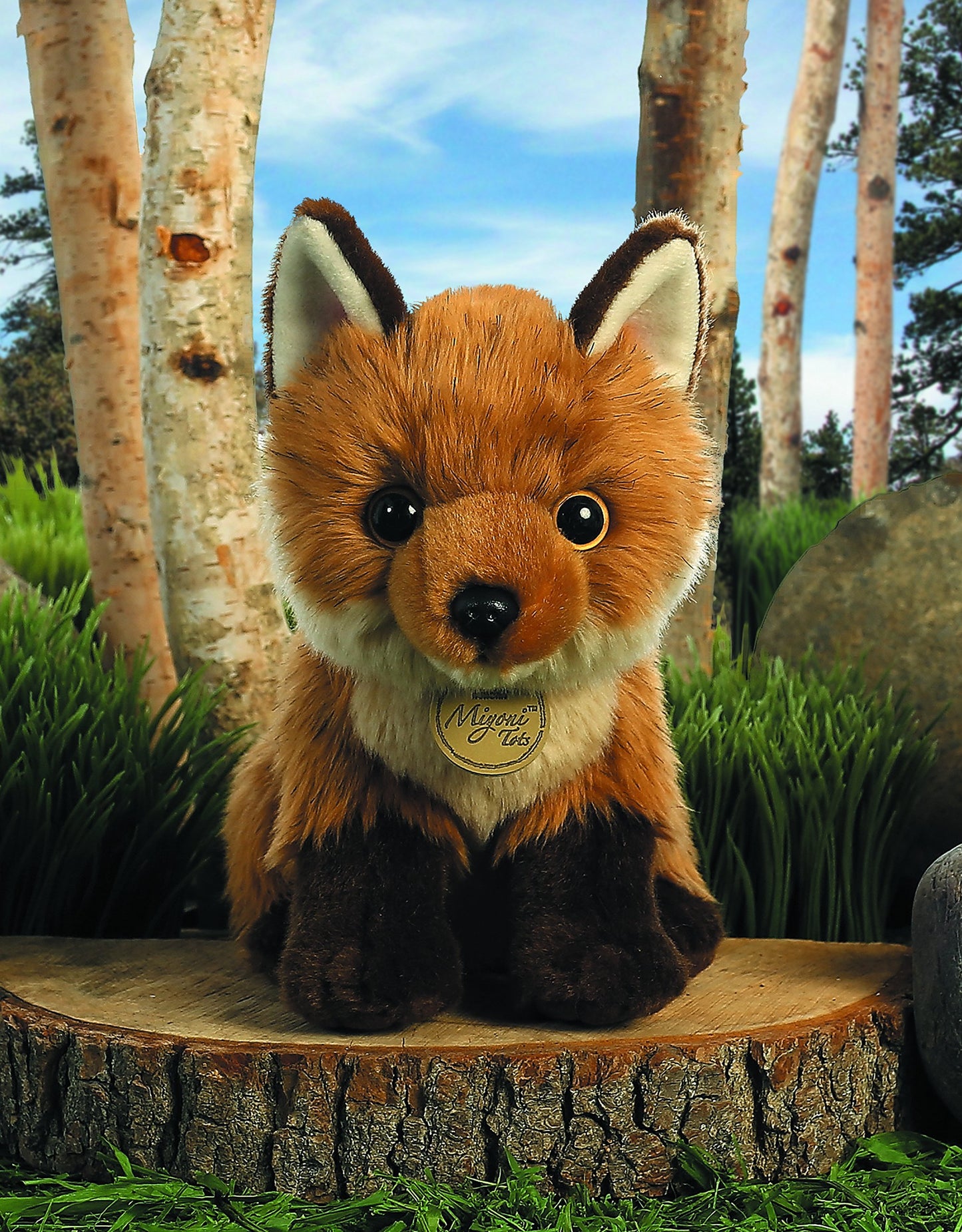Aurora Adorable Miyoni Tots Fox Kit Stuffed Animal - Lifelike Detail - Cherished Companionship - Brown 9 Inches