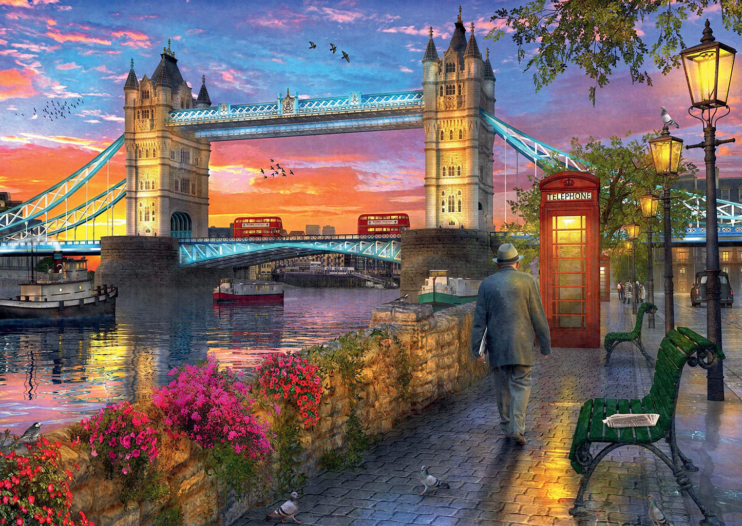 Ravensburger Tower Bridge of London at Sunset 1000 Piece Jigsaw Puzzle for mature-themeds and Kids Age 12 Years Up