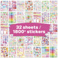 Planner Stickers - 1800+ Ultimate Accessories to Improve and Simplify Your Planner, Calendar and Journal