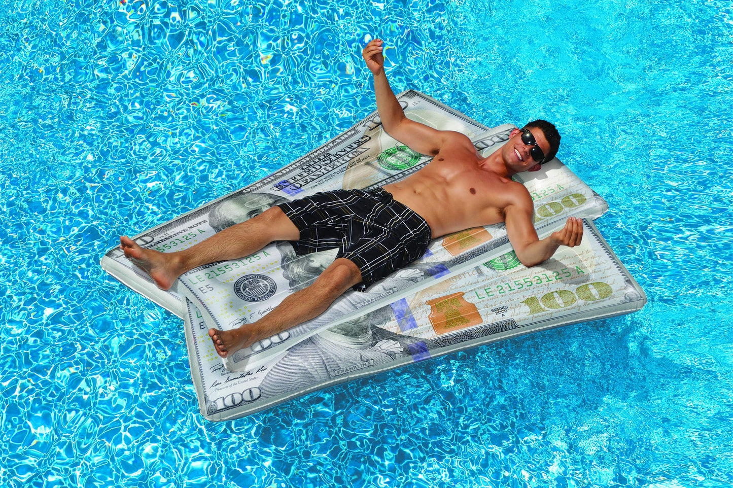 Swimline Ben Franklin Money Mat Pool Float Multicolor, 8'