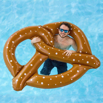 Swimline Giant Pretzel Inflatable Floating Seat, Triple Ring, 1-Pack - Perfect for Pool Fun and Relaxation