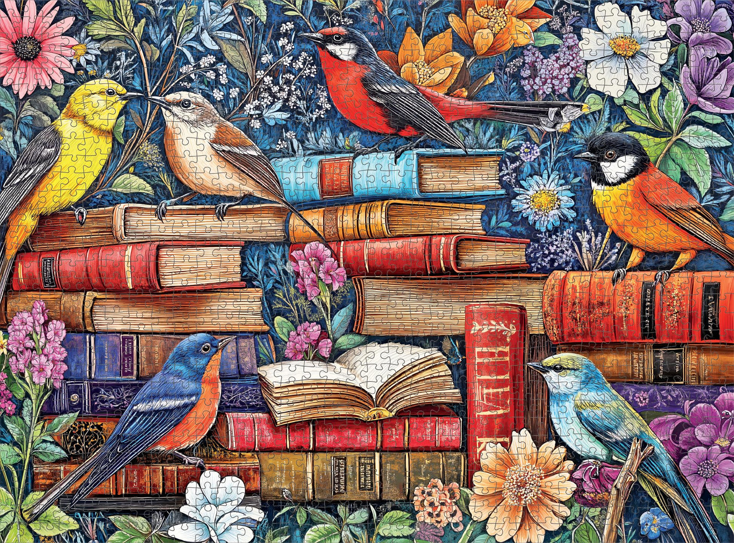 Cross & Glory - The Aviary Bloom Chronicles - 1000 Piece Jigsaw Puzzle For Adults | Stunning Bird And Floral Artwork | Challengi