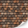 3 Sheets Self-Adhesive Roof Tiles And Shingles For Dollhouses Scale 1:12 (Roof Shingles Brown)