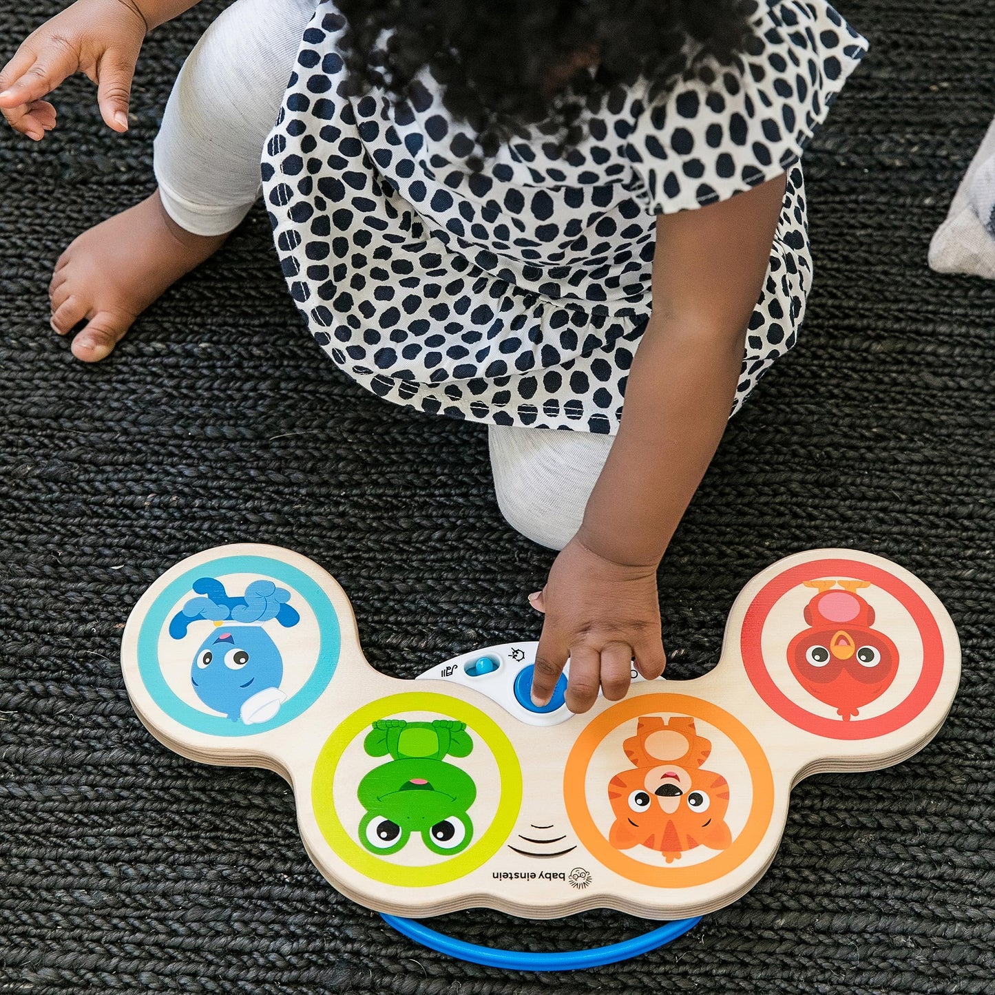 Baby Einstein Wooden Drum Musical Toy, Ages 6 Months+, Model 11650-6, 1 Count, Colorful Design, Engaging Sound Features
