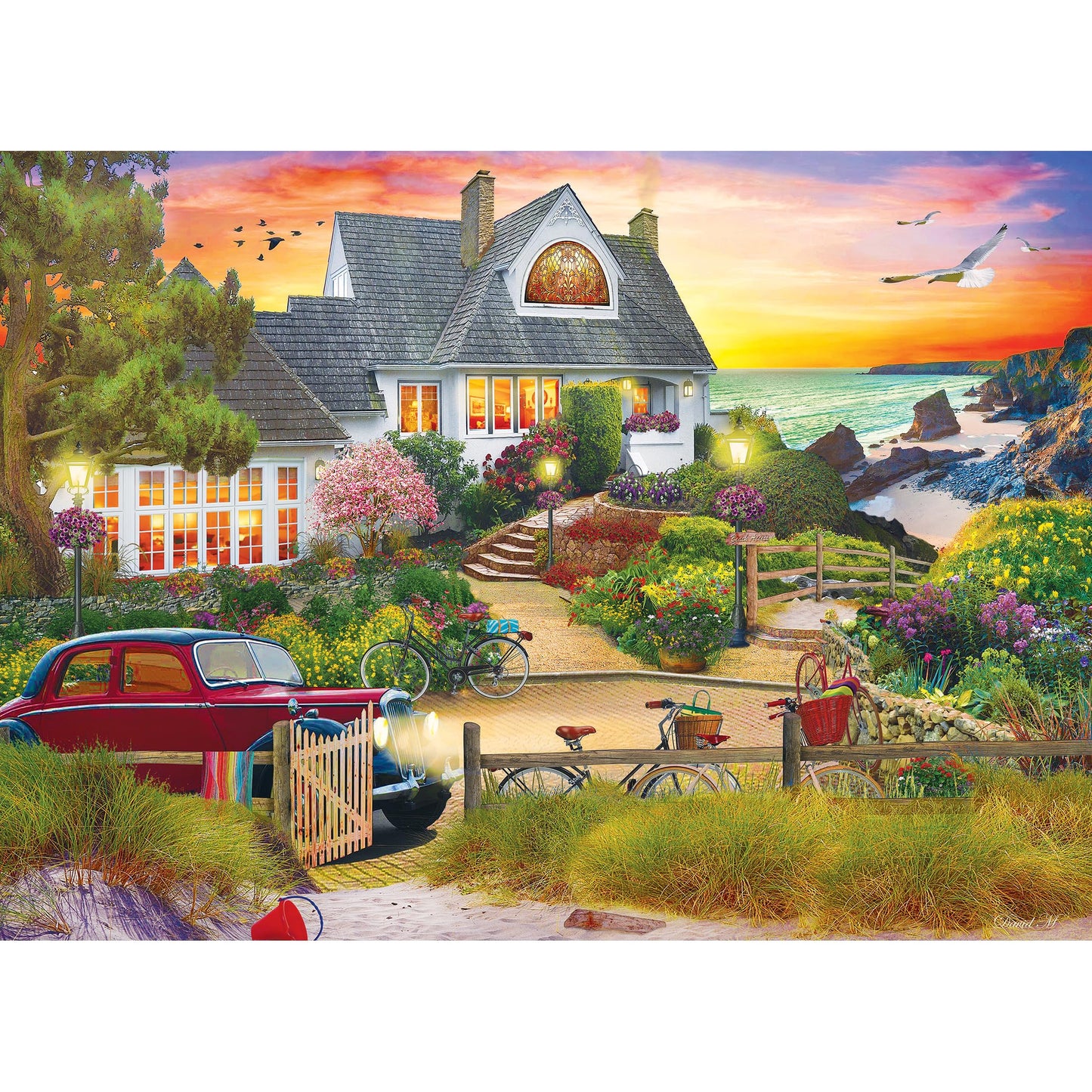 Roseart - My Happy Place - Seaside Hill - 1000 Piece Jigsaw Puzzle For Adults