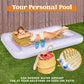 SLOOSH Inflatable Tanning Pool Lounger Float  85 x 57 Extra Large Pool Floats mature-themed with Pillow  4 in 1 Suntan Tub Raft Floatie Sunbathing Bed Lounge for Water Blow Up Ball Pit  XL-Golden White