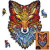 Unidragon Wooden Jigsaw Puzzles - Fiery Fox, 308 Pcs, King Size 10.6'X15.7', Beautiful Gift Package, Unique Shape Best Gift For Adults And Kids