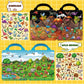 Kalysky 6-Set Puffy Sticker Books for Kids, 3D Reusable Stickers, Farm, Dinosaurs, Ocean, Space, Vehicle, Model TZS-922