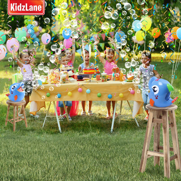 Kidzlane Bubble Maker Machine For Kids - Big Bubbles Speed Blower For Toddler'S Outdoor Party Play - Makes 500 To 1000 Per Minute (Bubble Dolphin)