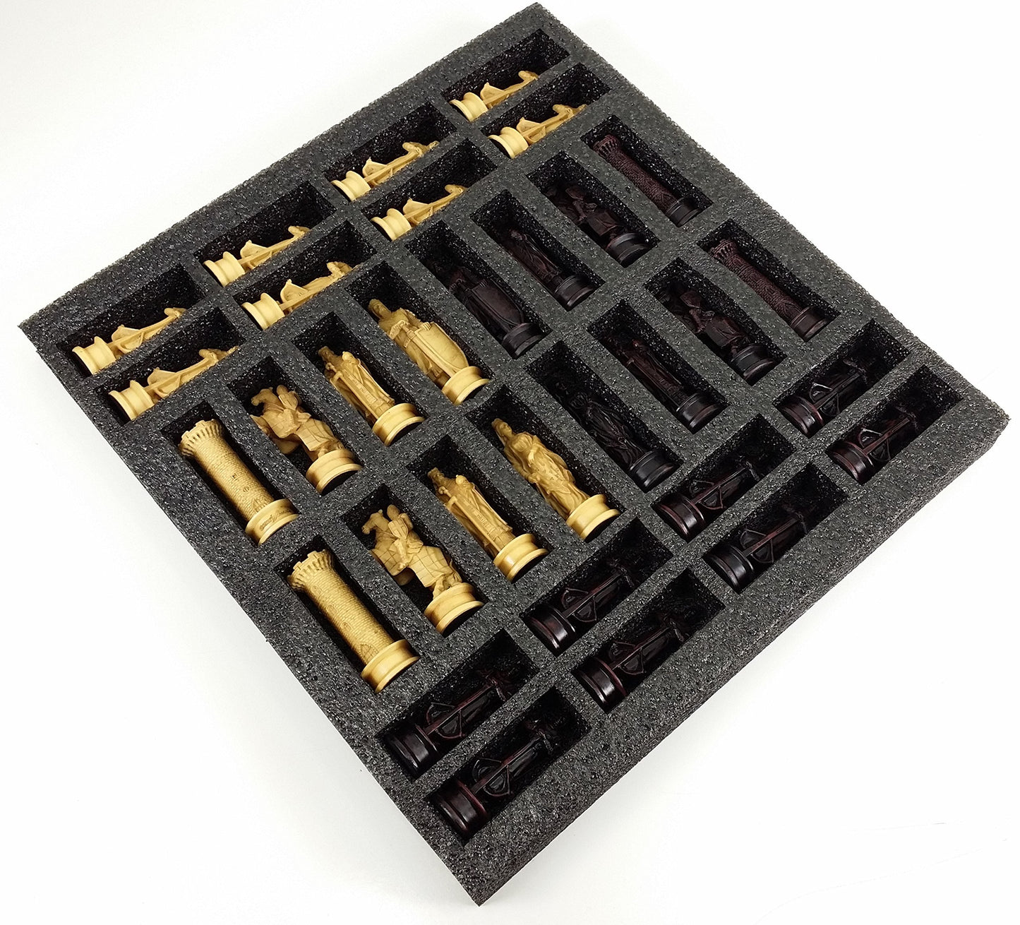 Hpl Medieval Times Crusades King Richard Lionheart Knight Chess Men Set Antique Color- No Board