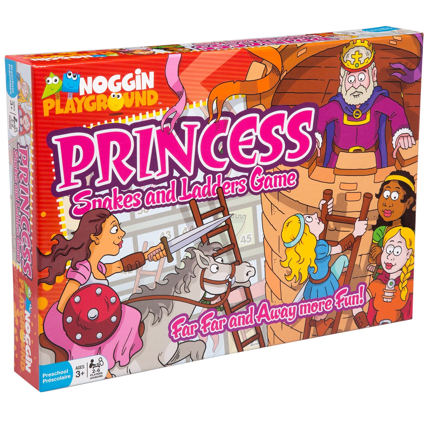 Princess Snakes And Ladders Preschool Game - No Reading Required - Early Learning Basic Couting Game For Kids Ages 3 And Up - For 2 To 6 Players By Outset