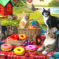 100 Pieces Jigsaw Puzzles For Adults - Cat Puzzles For Kids Ages 6-8 8-10 10-12 - Picnic Kittens And Donuts