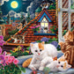 Ceaco - Harmony - Image World - Kittens In The Moonlight - 500 Piece Jigsaw Puzzle