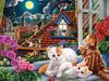 Ceaco 500 Piece Jigsaw Puzzle - Harmony Kittens in The Moonlight - Multicolor - 24 x 18 - Cardboard - Model 2368-42