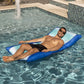 Big Joe Kona No Inflation Needed Pool Lounger With Headrest, Fade Aqua Double Sided Mesh, Quick Draining Fabric, 5.5 Feet Big