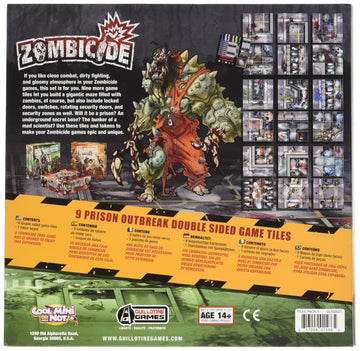 Cmon Zombicide Season 2: Prison Outbreak 9 Double-Sided Game Tiles - Enhance Your Zombie Apocalypse Experience! Cooperative Strategy Game, Ages 14+, 1-6 Players, 1 Hour Playtime, Made