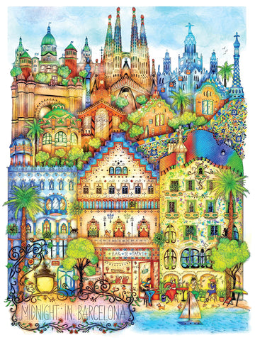 1000 Piece Puzzle for mature-themeds Madalina Tantareanu Cities: Barcelona enhanced Blueboard Jigsaw KI Puzzles