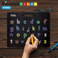 Picassotiles 2-In-1 Magnetic Drawing Board Toy 12X10 Inch Large Magnet Bead Tablet Pad With 2 Facings Alphabet Stem Free Style Educational Erasable & Reusable Learning Writing Playboard In Black Ptb04