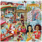 Eeboo: Piece And Love Berlin Life 1000 Piece Square Jigsaw Puzzle, Sturdy Puzzle Pieces, A Cooperative Activity With Friends And Family
