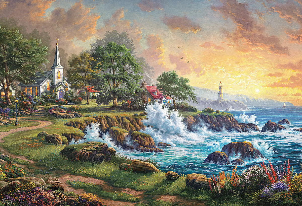 Ceaco  Thomas Kinkade  Seaside Haven Jigsaw  2000 Piece Jigsaw Puzzle
