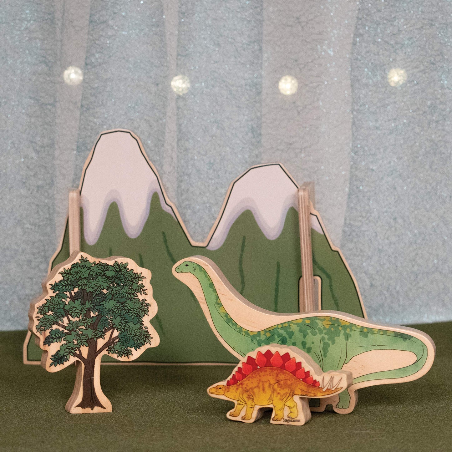 The Freckled Frog - Ff433 Happy Architect - Dinosaurs - Set Of 22 - Ages 2+ - Wooden Blocks For Preschoolers And Elementary Aged Kids - Create Prehistoric Habitats For Jurassic Adventures