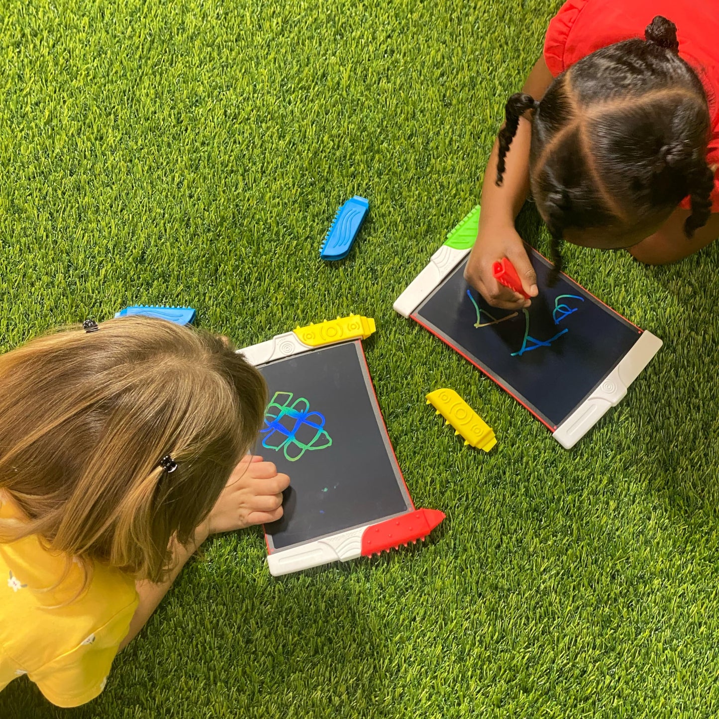 Boogie Board Scribble n Play Authentic Reusable Kids Drawing Board Creativity Kit, Includes Doodle Board with Color Burst, Insta