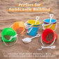 Sloosh 12 Sets Sand Buckets with Shovels for Kids Beach Pails Toys Party Favors Pail Set Plastic Bucket with Handles