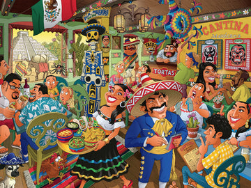 Ceaco - Funny Faces - Mexican Restaurant - 550 Piece Jigsaw Puzzle 24 X 18