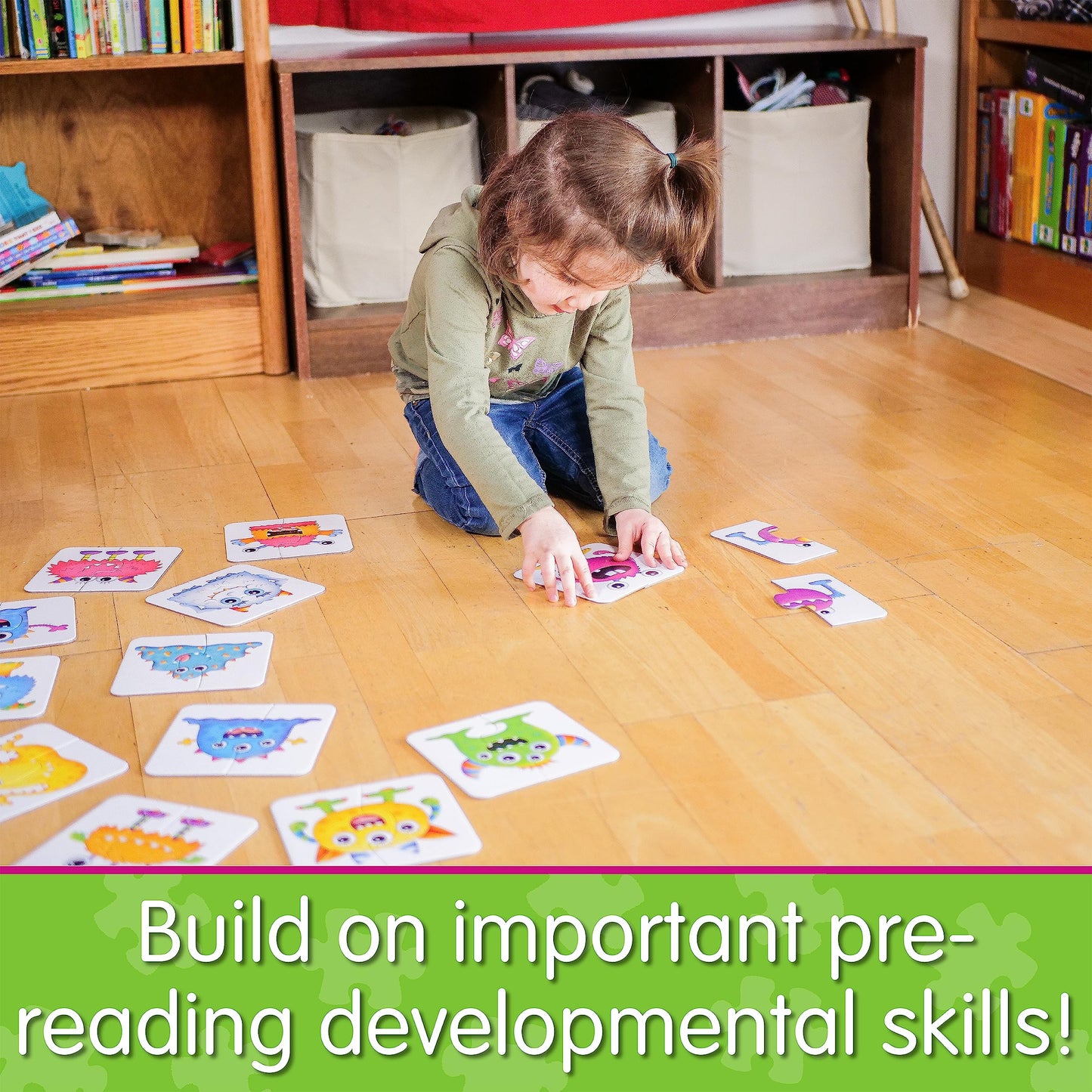 The Learning Journey My First Match It Monster Match Puzzle Game - 15 Self-Correcting Cards - Award-Winning Cardboard Toys