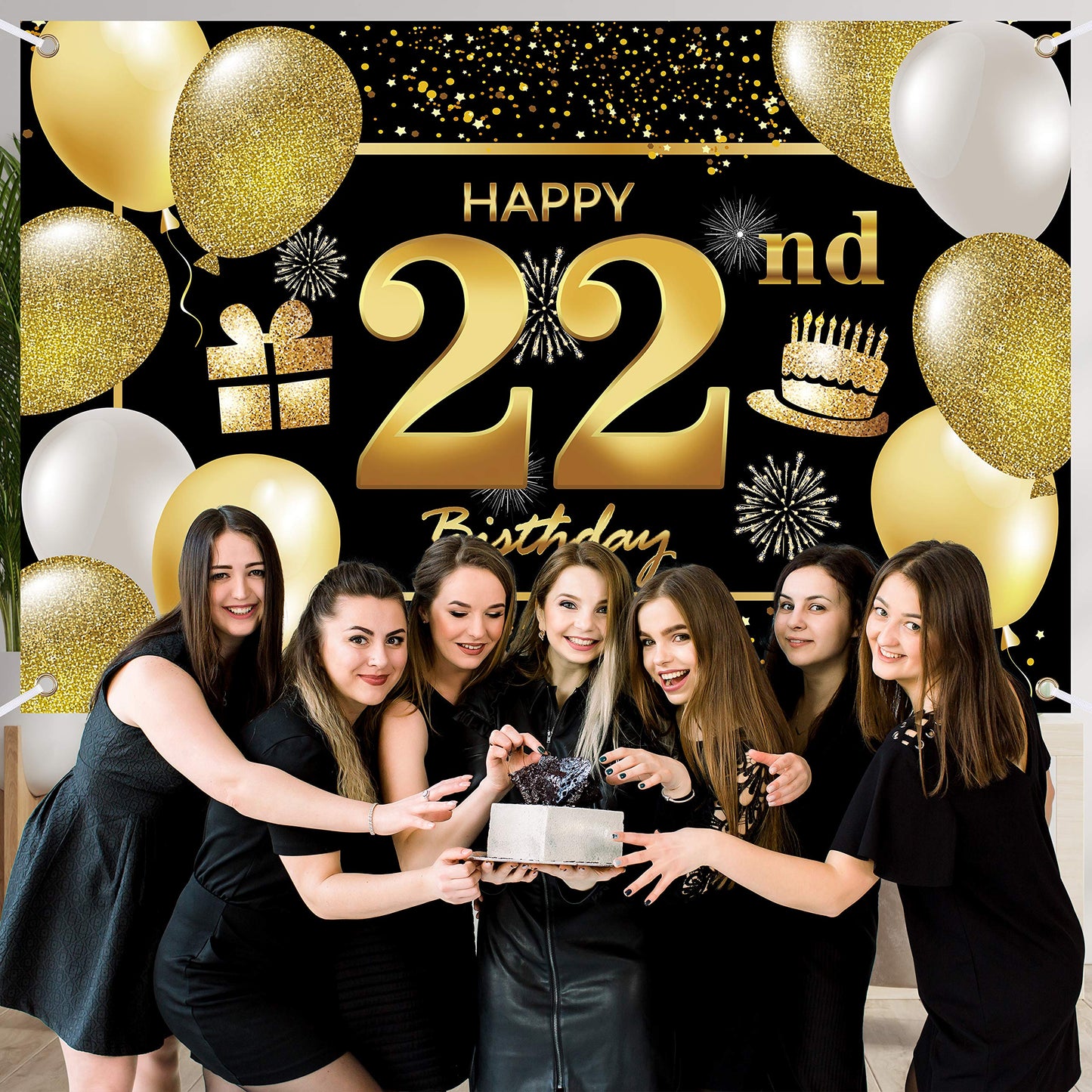 22Nd Happy Birthday Banner Birthday Decorations For Men Birthday Party Decorations Birthday Backdrop