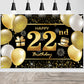 22Nd Happy Birthday Banner Birthday Decorations For Men Birthday Party Decorations Birthday Backdrop