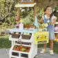 Little Tikes 3-in-1 Garden to Table Market Pretend Garden Food Growing and Cooking Toy Role Play Kitchen Playset for Multiple Ki