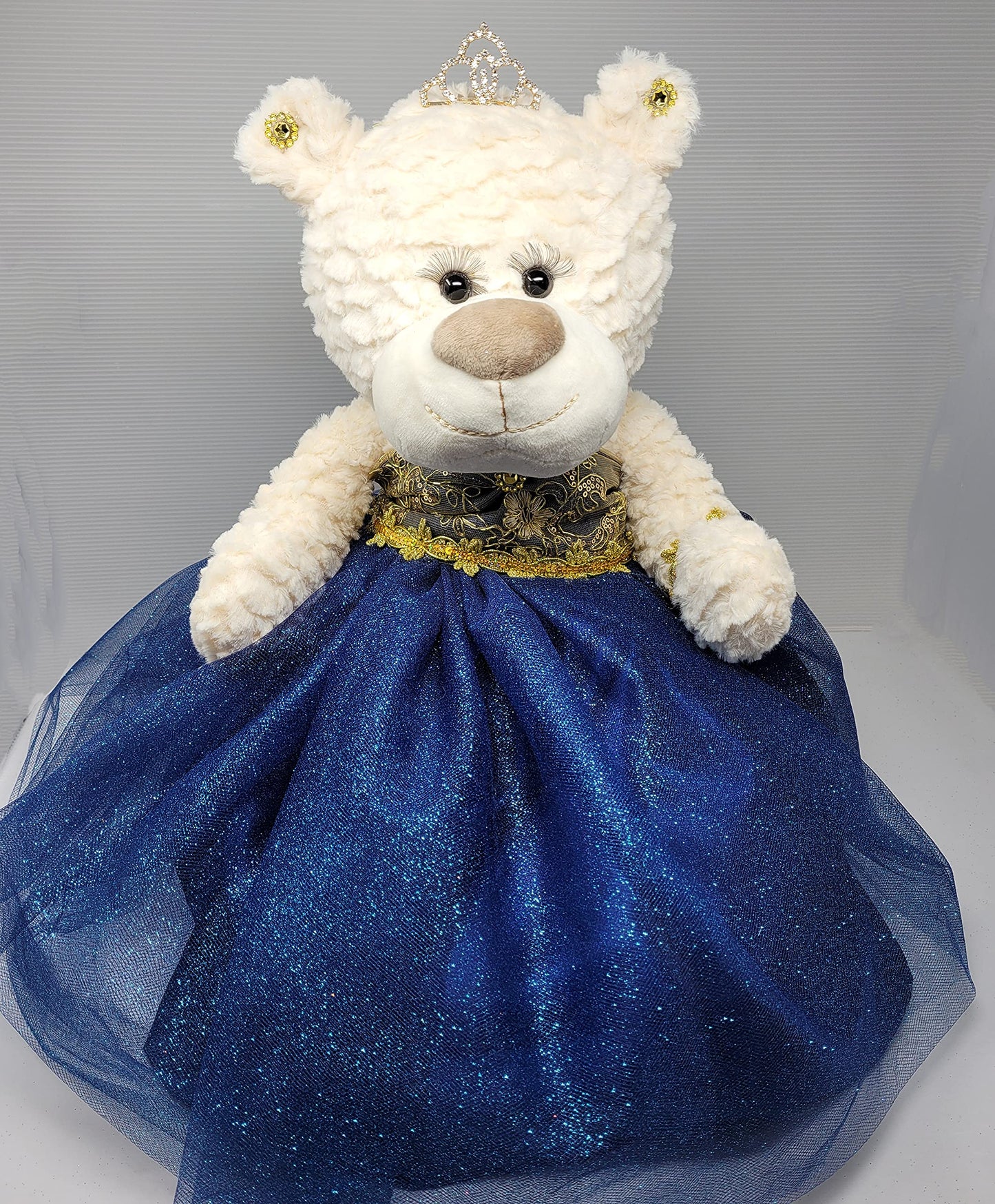 Kinnex Collections Since 1997 20' Quince Anos Quinceanera Last Doll Teddy Bear With Dress (Centerpiece) ~Navy Blue~ Arc16831-16