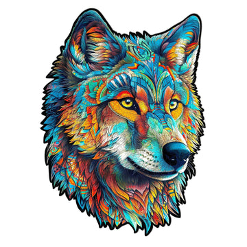 Wooden Puzzles For Adults - Advanced Brave Wolf Wooden Puzzle Unique Shape Puzzels Wooden Jigsaw Puzzles For Adults, Wood Puzzle