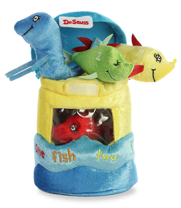Aurora Whimsical Dr. Seuss Dr. Seuss Fish Playset Stuffed Animal - Magical Storytelling - Literary Inspiration - Multicolor 8 In