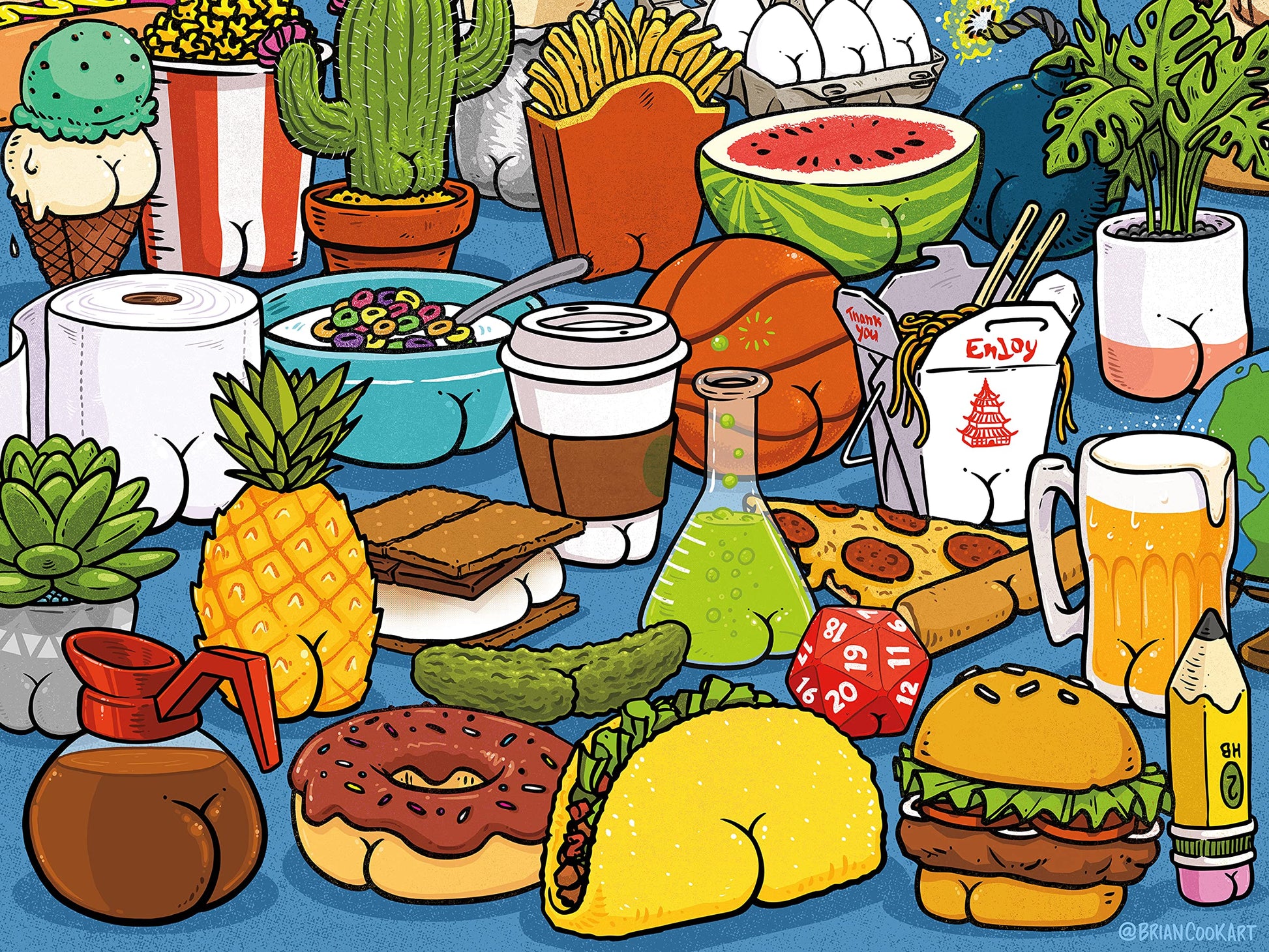 Ceaco - Brian Cook - Butts On Things - 500 Piece Jigsaw Puzzle