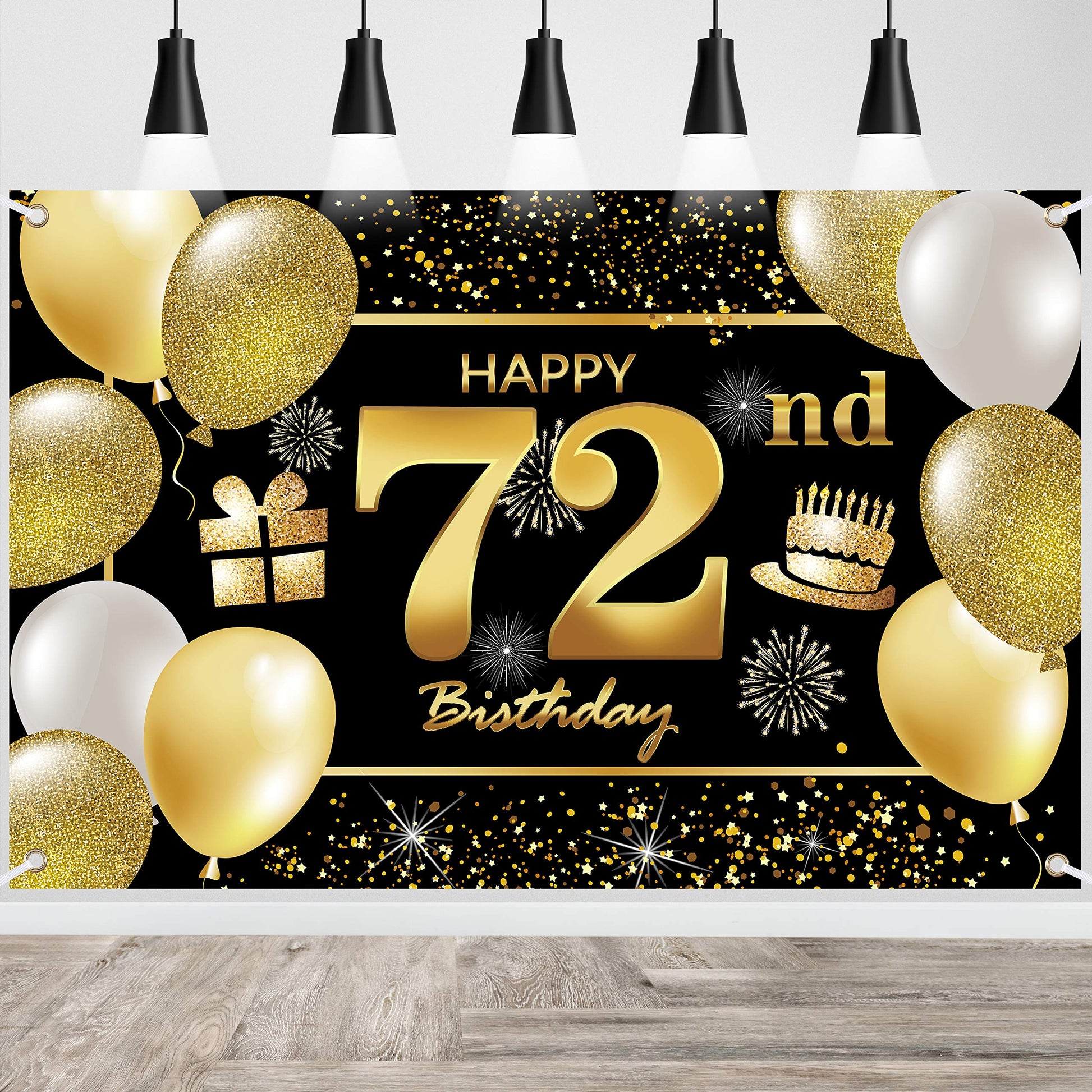 72Nd Happy Birthday Banner Birthday Decorations For Men Birthday Party Decorations Birthday Backdrop