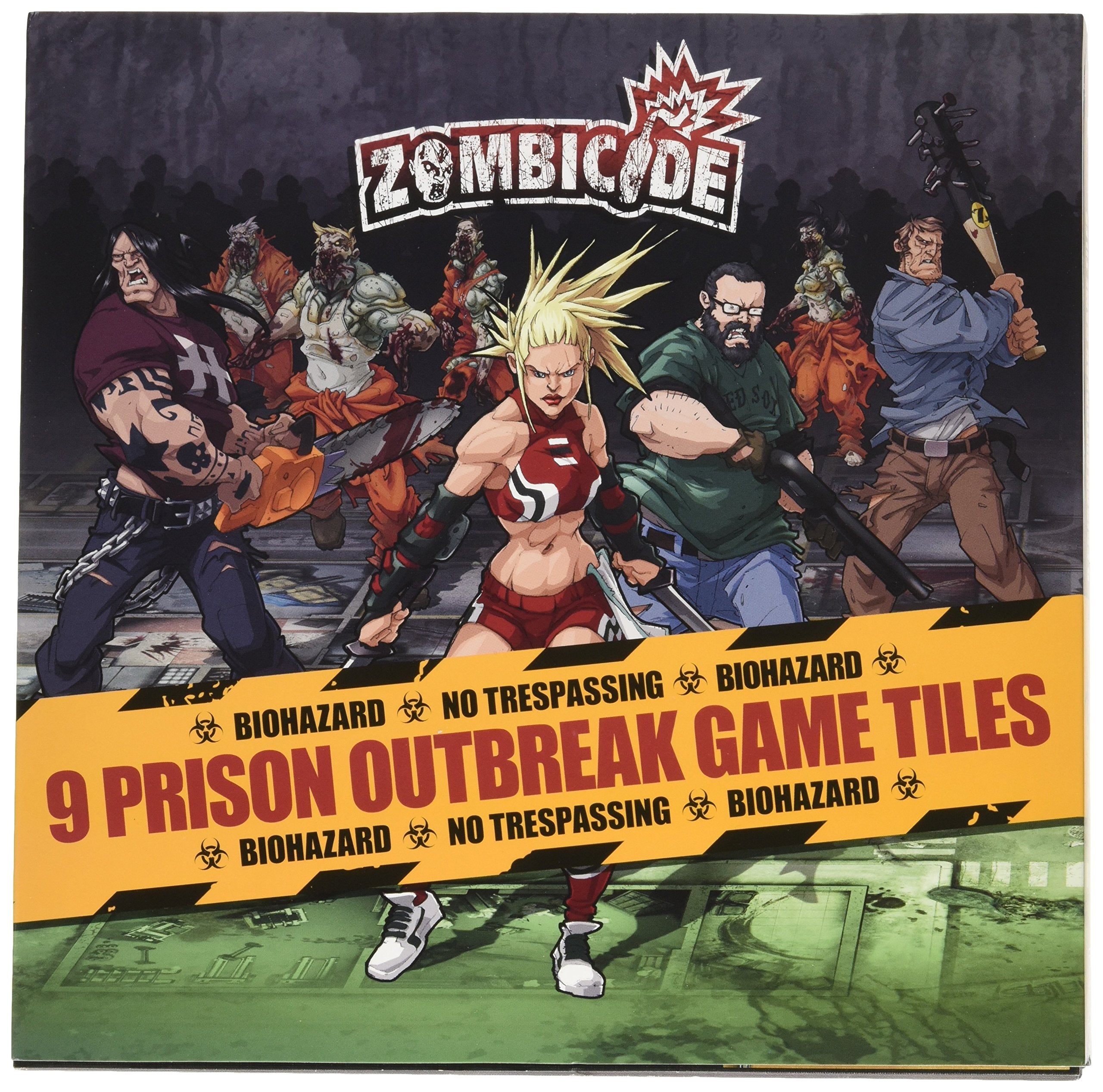 Cmon Zombicide Season 2: Prison Outbreak 9 Double-Sided Game Tiles ...