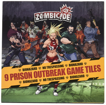 Cmon Zombicide Season 2: Prison Outbreak 9 Double-Sided Game Tiles - Enhance Your Zombie Apocalypse Experience! Cooperative Strategy Game, Ages 14+, 1-6 Players, 1 Hour Playtime, Made