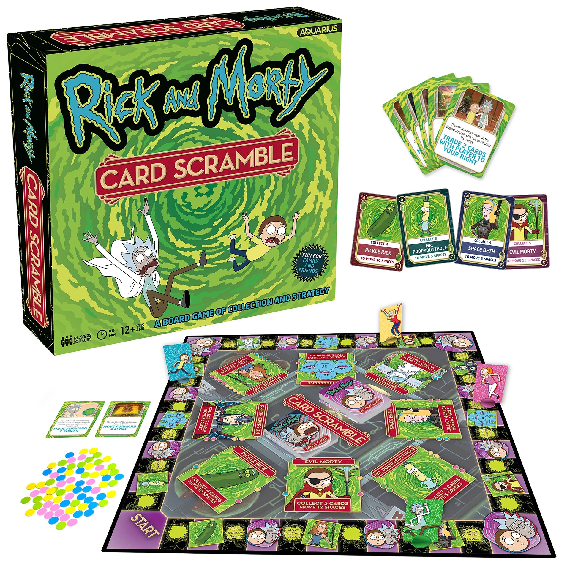 Aquarius - Rick And Morty Card Scramble Board Game