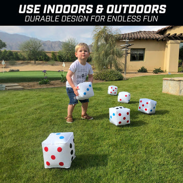 Gosports 6 Pack Giant Inflatable Dice 6 Pack With Tote Bag - 6 Inch Size