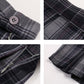 Womens high Waisted Plaid Short A line Skirts Costumes (2XL, Grey Mixed Purple)