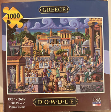 Greece 1000 Piece Dowdle Puzzle 19.25 X 26.625 Inches Made In Usa